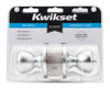 Kwikset  Tylo  Satin Chrome  Steel  Privacy Knob  3  Right or Left Handed