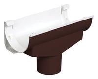 Plastmo 2.5 in. W X 4.5 in. L Brown Vinyl Half Round Gutter Drop Outlet