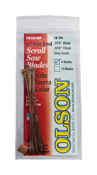 Olson 4 in. Carbon Steel Scroll Saw Blade 2 TPI 6 pk