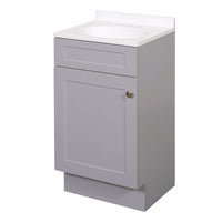 Zenna Home Single Gray Bathroom Vanity 18 in. W X 16 in. D X 35 in. H