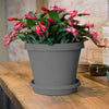 Bloem Terra 20.2 in. H X 24 in. D Plastic Planter Charcoal