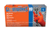 Gloveworks Nitrile Disposable Gloves Large Orange Powder Free 100 pk