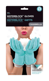 Casabella WaterBlock Unisex Indoor/Outdoor Cleaning Gloves Blue S 1 pair