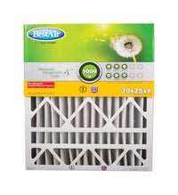 BestAir 20 in. W x 25 in. H x 4 in. D 8 MERV Pleated Air Filter (Pack of 3)