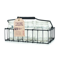 TWINE 6 oz Black Silverware Caddy (Pack of 2).