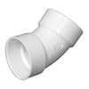 Charlotte Pipe Schedule 40 3 in. Hub X 3 in. D Hub PVC 45 Degree Elbow 1 pk