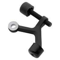 National Hardware Zinc Matte Black Hinge Pin Door Stop Mounts to door 0.63 in.