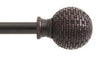 Kenney Weathered Brown Woven Ball Curtain Rod 28 in. L X 48 in. L