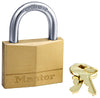 Master Lock 1-7/16 in. H X 5/8 in. W X 2 in. L Brass 5-Pin Cylinder Padlock