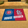 MLB House Divided - Cubs / Cardinals House Divided Rug