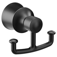 MATTE BLACK DOUBLE ROBE HOOK