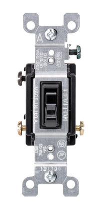 Leviton 15 amps Toggle Switch Black 1 pk