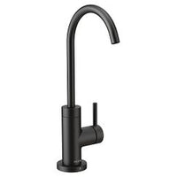 Matte black one-handle high arc beverage faucet