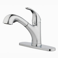 Oak Brook Ceramic Chrome 1.8 GPM High Arc Spout One Handle Pull-Out Kitchen Faucet