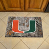 University of Miami Camo Rubber Scraper Door Mat