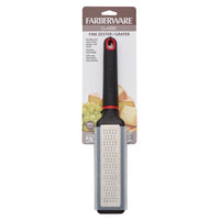 Farberware 6 in. L Black/Silver Plastic/Stainless Steel Zester Grater