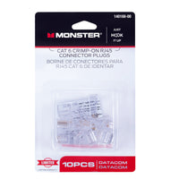 Monster Just Hook It Up Cat 6 RJ45 Connector Plugs 10 pk