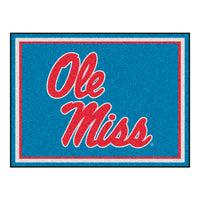 University of Mississippi (Ole Miss) Light Blue 8ft. x 10 ft. Plush Area Rug