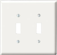 Leviton Midway White 2 gang Nylon Toggle Wall Plate 1 pk (Pack of 25)