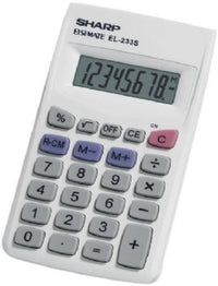 Sharp White 8 digit Calculator