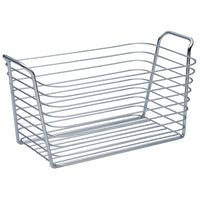 iDesign Classico 13.5 in. L X 7.5 in. W X 7 in. H Silver Wire Basket