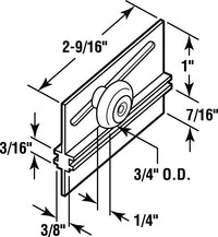 Prime-Line Roller Assembly Shower Nylon Ball Bearing Roller