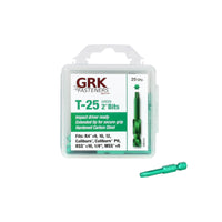 GRK Fasteners Star T-25 X 2 in. L Power Screwdriver Bit Carbon Steel 25 pc