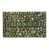 Sports Licensing Solutions Pebble Welcome Multicolored Rubber Nonslip Floor Mat 30 in. L x 18 in. W