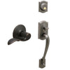 Schlage Camelot, Accent Aged Bronze Entry Handleset 1-3/4 in.