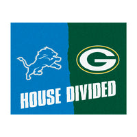 NFL House Divided - Lions / Packers House Divided Rug