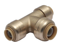 SharkBite Push to Connect 3/8 in. PTC X 3/8 in. D PTC Brass Reducing Tee