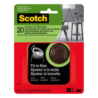 Scotch Felt Self Adhesive Protective Pad Brown Round 1 pk (Pack of 6)