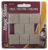 Magic Sliders Felt Self Adhesive Protective Pads Oatmeal Square 1 in. W X 1 in. L  (Pack of 6)