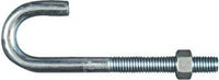 National Hardware Zinc-Plated Silver Steel 6 in. L J-Bolt 1 pk