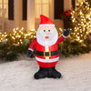 Gemmy LED White Waving Santa 3.5 ft. Inflatable