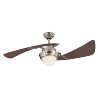 Westinghouse Harmony 48 in. Brushed Nickel Brown Indoor Ceiling Fan