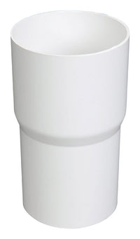 Plastmo 3 in. W White Vinyl Round Downspout Connector