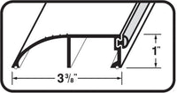 M-D 3-3/8 in. W X 72 in. L Mill Aluminum High Bumper Threshold