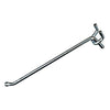 Pegboard Single Angle Hook, Galvanized Steel, Fits 1/4-In., Board 8-In.