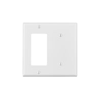 Leviton White 1 gang Thermoplastic Nylon Decorator Wall Plate 1 pk