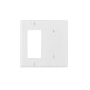 Leviton White 1 gang Thermoplastic Nylon Decorator Wall Plate 1 pk