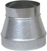 Imperial Gray Crimp On Large End Galvanized Steel Furnace Pipe Reducer and Increaser 10 x 8 Dia. in. 26 ga.