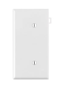 Leviton White 1 gang Thermoplastic Nylon Blank Wall Plate 1 pk