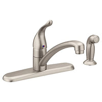 Spot resist stainless one-handle low arc kitchen faucet