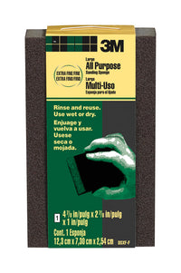 3M 4-7/8 in. L X 2-7/8 in. W X 1 in. Extra Fine/Fine Contour Sanding Sponge