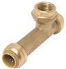 SharkBite Push to Connect 3/4 in. PTC X 3/4 in. D PTC Brass Threaded Center Tee