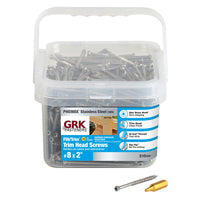 GRK Fasteners No. 8  x 2 in. L Star Trim Head Stainless Steel Construction Screws 510 pk