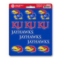 University of Kansas 12 Count Mini Decal Sticker Pack