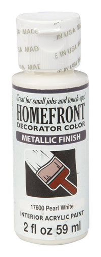 Homefront Metallic Pearl White Hobby Paint 2 oz. (Pack of 3)