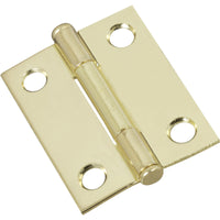 National Hardware 1.56 in. W X 2 in. L Brass Steel Cabinet Hinge (Pack of 5)